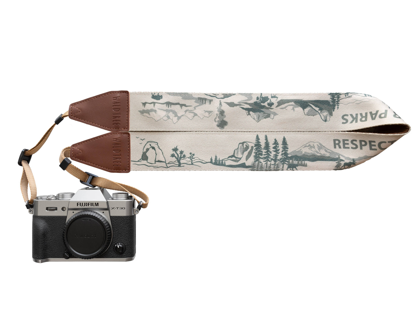 National Park Inspired Camera Strap Brown