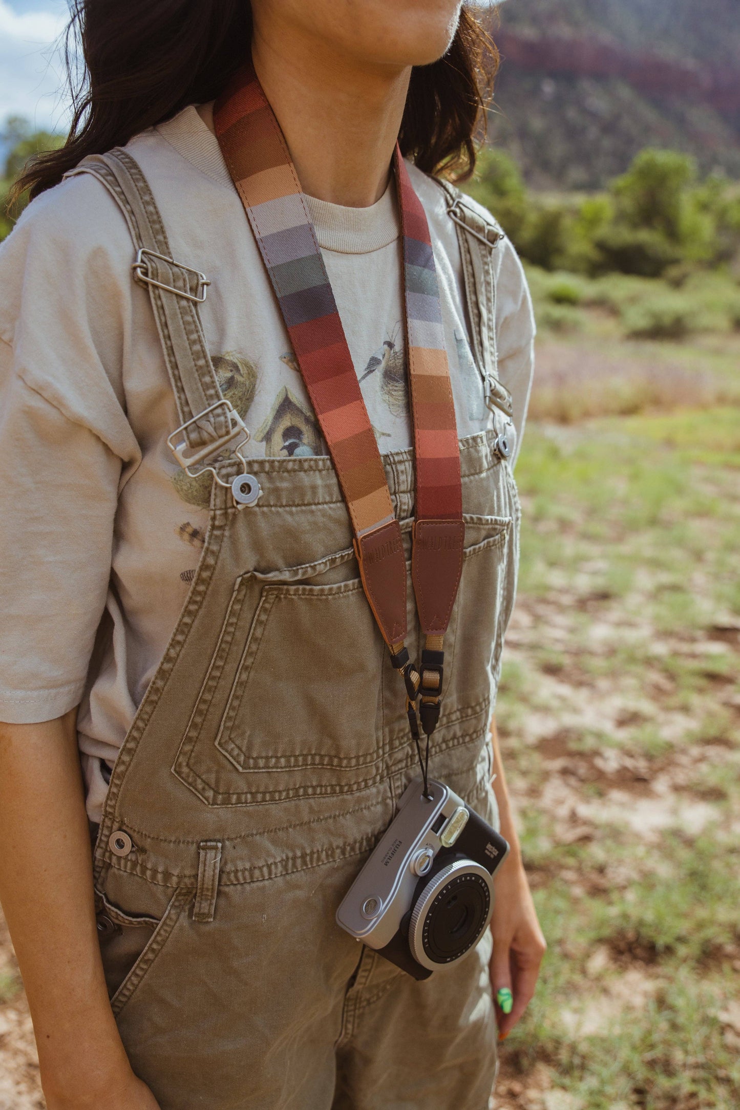 Retro Striped Camera Strap