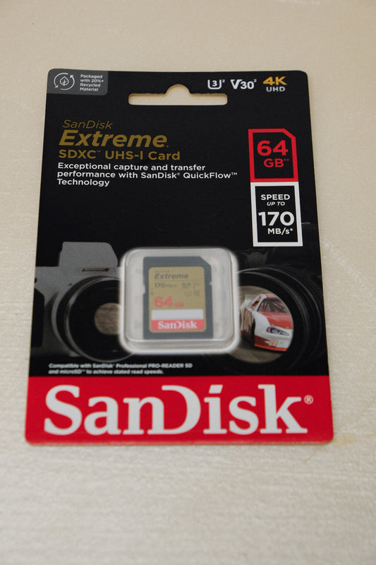 SanDisk Extreme 64GB V30 UHS-I SD Card