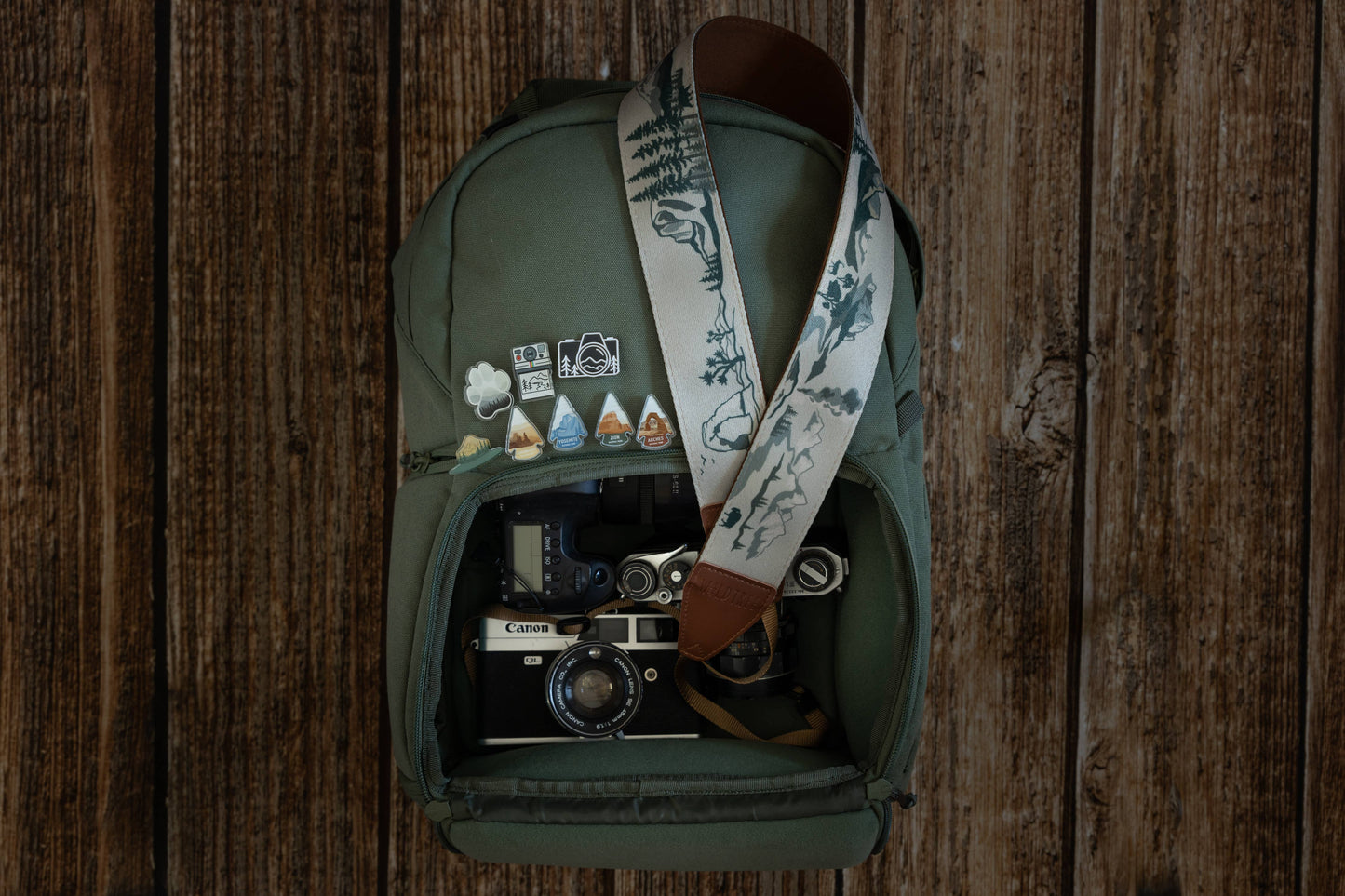 National Park Inspired Camera Strap Brown