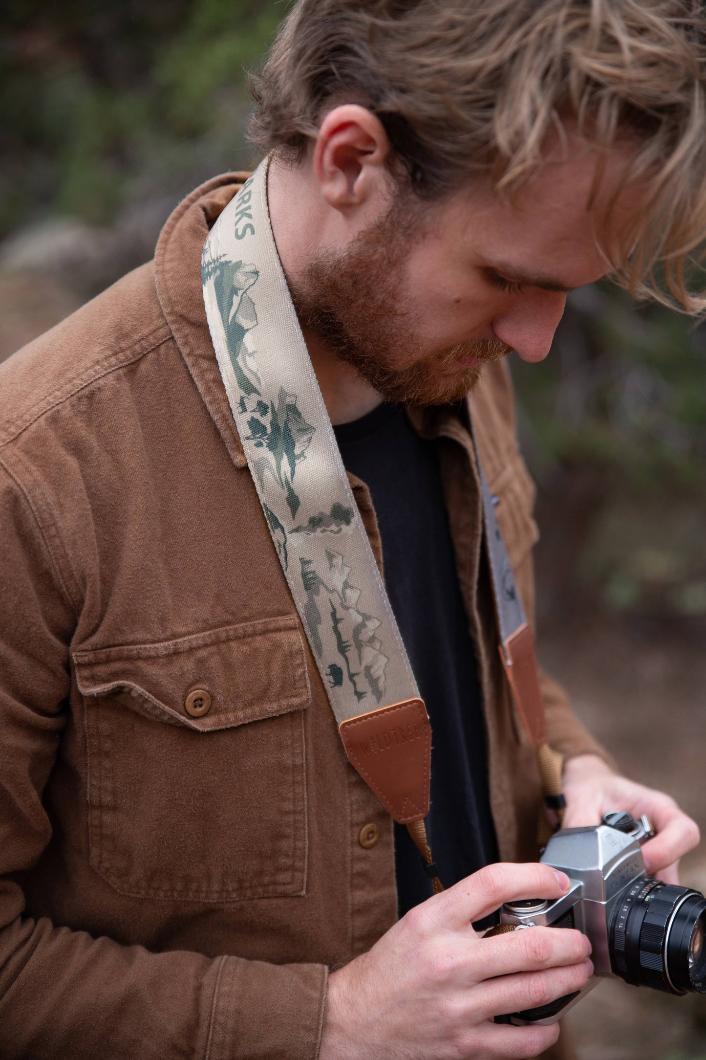 National Park Inspired Camera Strap Brown